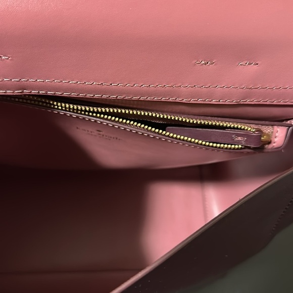 Kate Spade Somerville Road Backpack mahogany plum leather ballerina pink lining main image 10